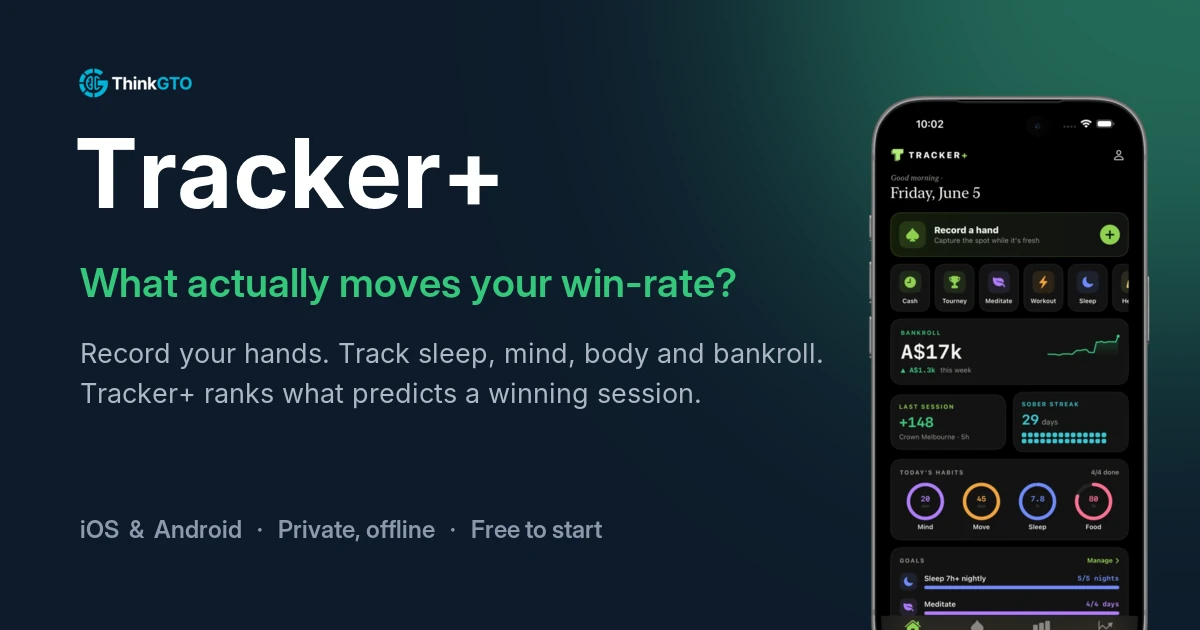 Tracker+: Poker Hand & Life Tracker | ThinkGTO
